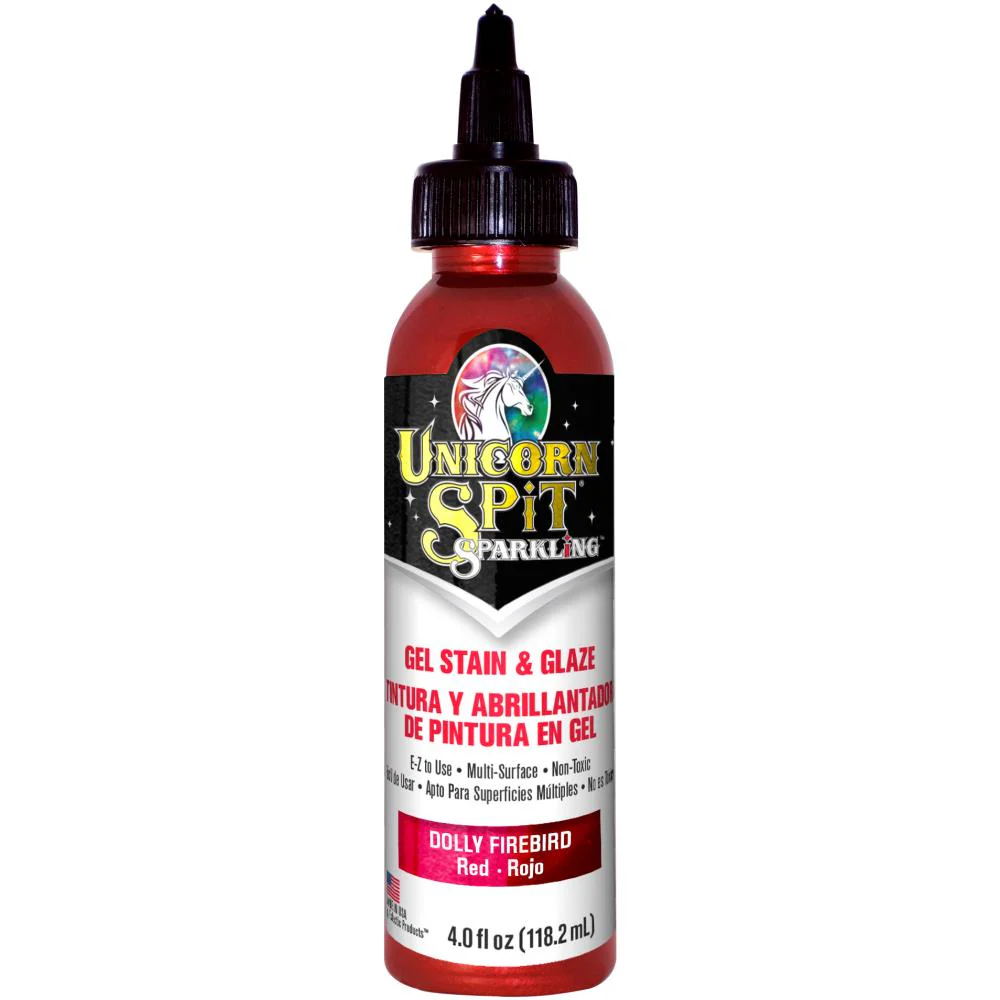 Sparkling Wood Stain & Glaze Dolly Firebird / Tinta y Esmalte Multi Superficies Rojo