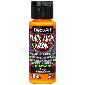 Black Light Neon Acrylic Paint Orange / Pintura para Tela Luz Neon Naranja