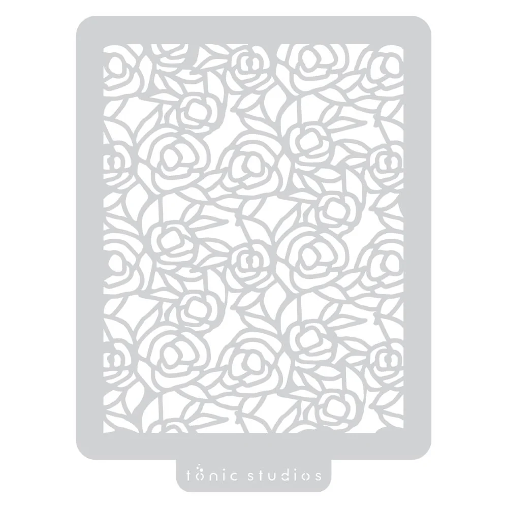 Rose Garden Stencil / Plantilla para Hacer Fondos Rosas