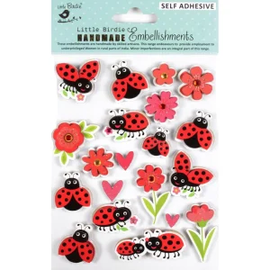 Ladybug Love Glitter Stickers / Pegatinas de Catarinas