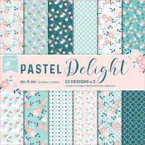 Pastel Delight Cardstock Pack 6" / Paquete de 24 Hojas de Cartulina Decorativa
