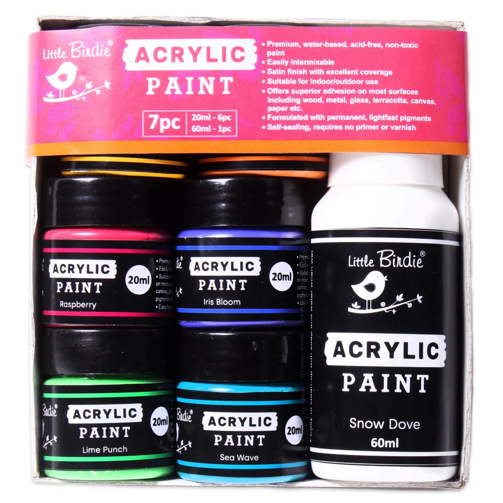 Multi-Surface Acrylic Paint / Set de 7 Pinturas Acrílicas