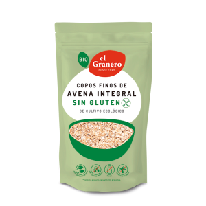 COPOS FINOS DE AVENA INTEGRAL SIN GLUTEN BIO, 500 G