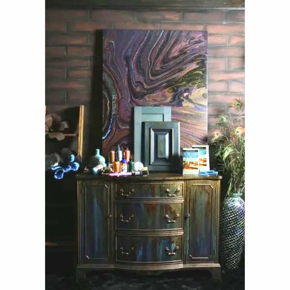 Sparkling Wood Stain & Glaze Metallic Zeus / Tinta y Esmalte Multi Superficies - Imagen 6