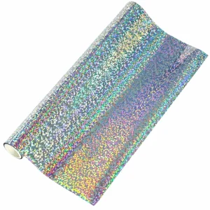 Foil para Tinta Toner Plateado Confetti Holográfico 3m