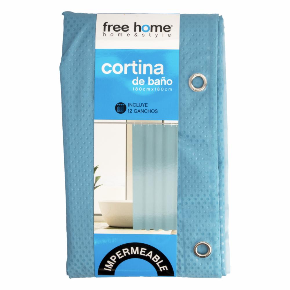 Cortina De Baño Básica Con Relieve Aqua FREE HOME 180X180 CM - Imagen 2