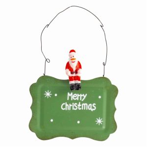 Letrero De Metal Navideño Con Colgante Surtido JOY 14X10 Cm