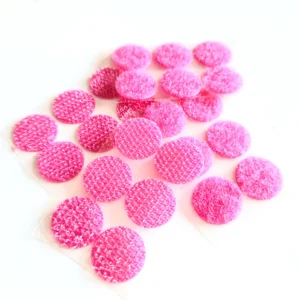 Circulitos de Velcro Adhesivo Rosas de 1cm