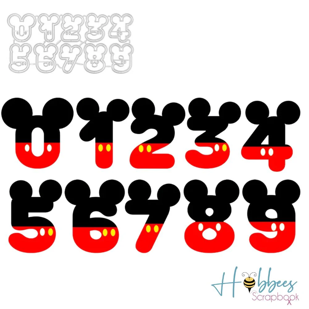 Suaje de Números de Mickey