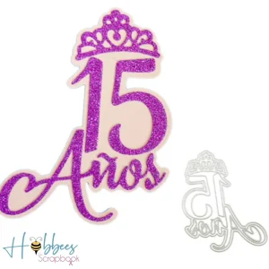 Suaje de Frase de Quince Años con Corona