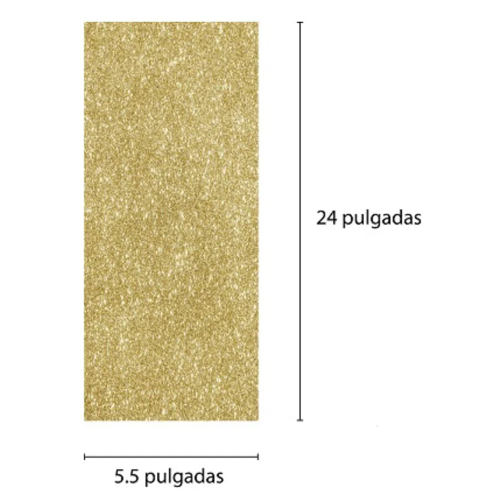 Smart Iron On Vinyl Gold Glitter / Vinil Termoadhesivo Oro con Brillantina - Imagen 3