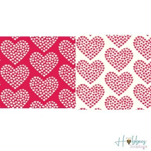 With Love Paper / 25 Hojas Cartulina Doble Cara Corazones