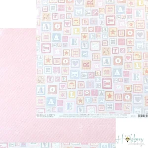 Double-Sided Cardstock Nursery / 1 Hoja de Cartulina Doble Cara Bebés