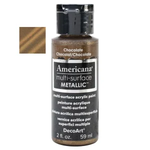 Americana Multi-Surface Metallic Acrylic Paint Chocolate / Pintura Multisuperficies Café Metálico