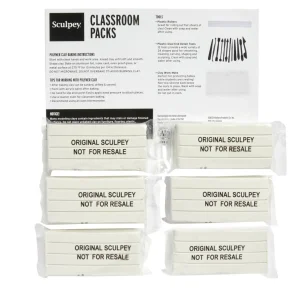 Sculpey Polymer Clay White Classroom Pack  / Arcilla Polimérica Blanca 6 Barras