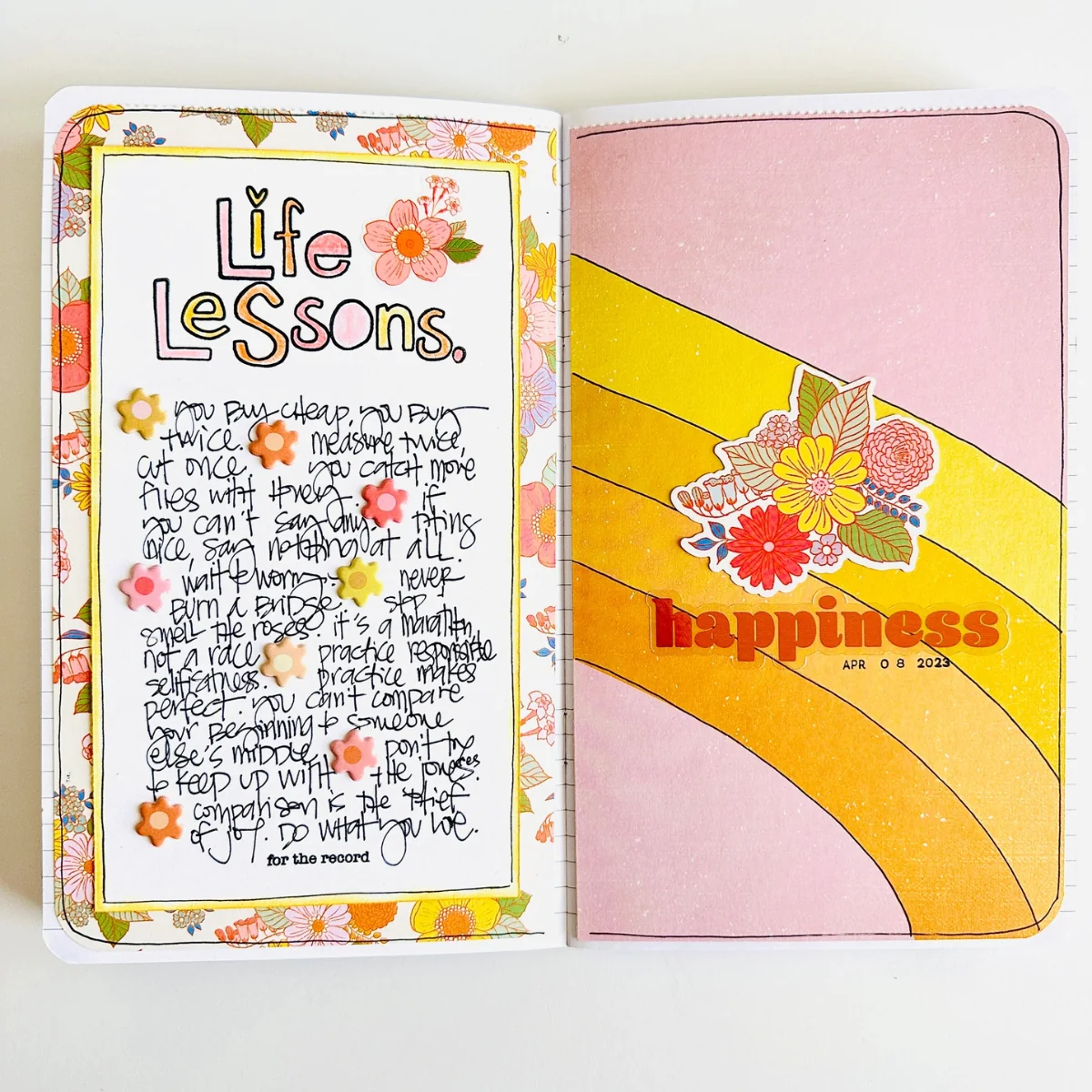 Flower Child Mini Puffy Stickers / Mini Pegatinas Acolchadas Niña de las Flores - Imagen 4