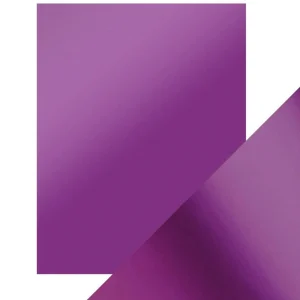 Satin Mirror Cardstock Purple Mist / 5 Hojas de Cartulina Espejo Satinada Violeta