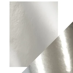 Satin Mirror Cardstock High Gloss Chrome Silver / 5 Hojas Cartulina Satinada Espejo Plata Brillosa