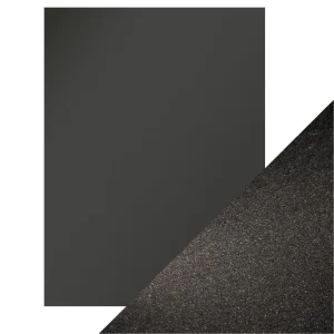 Pearlescent Cardstock Pearl Onyx Black / 5 Hojas de Cartulina Aperlada Negro Onix