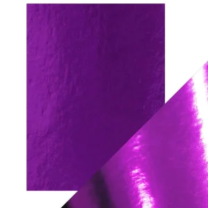 Mirror Electric Purple Cardstock / 5 Hojas de Cartulina Espejo Morado