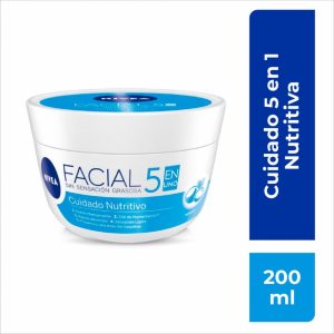 Crema Facial Cuidado Nutritivo 5 En 1 Sin Sensación Grasosa NIVEA 200 Ml