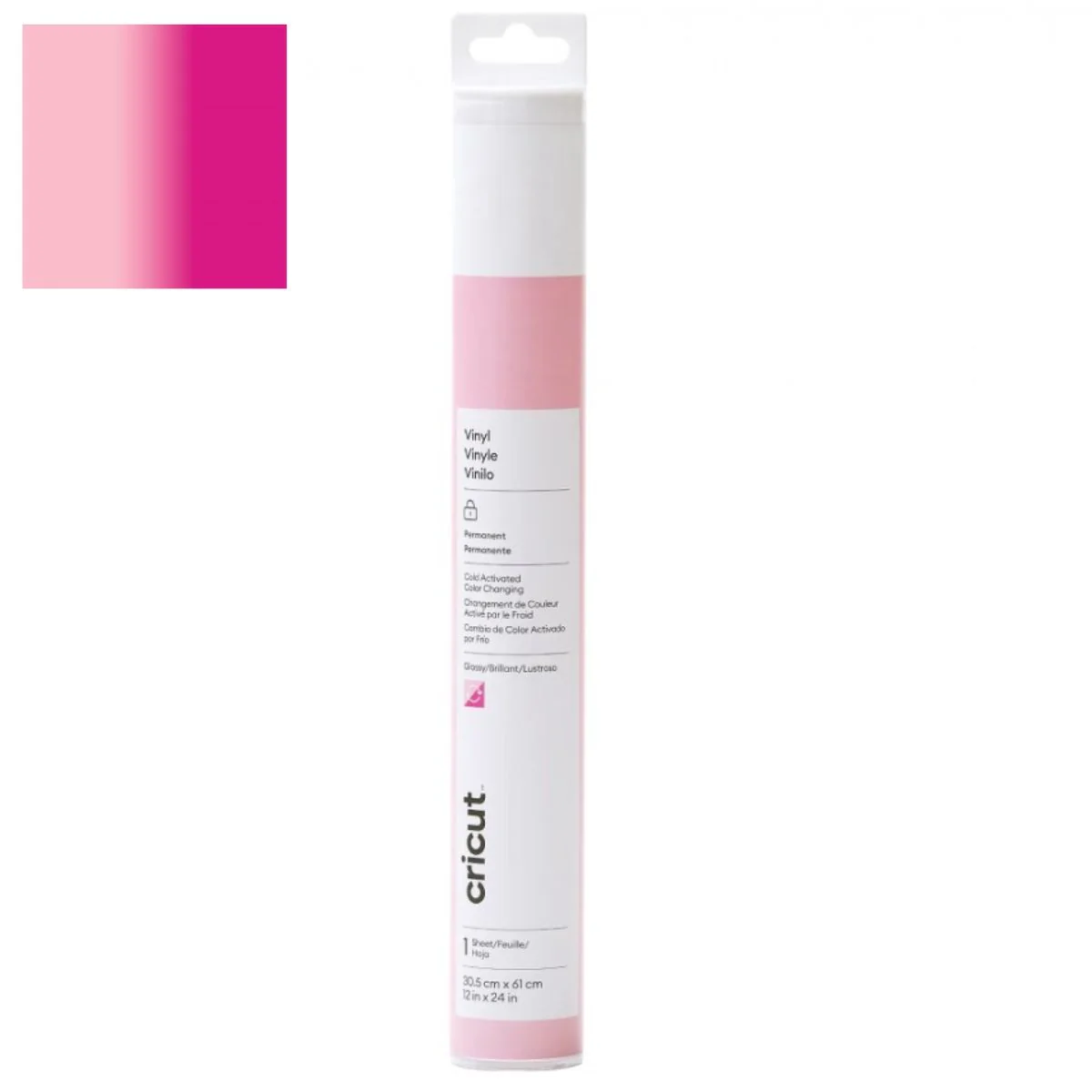 Color Changing Vinyl Pink / Vinil Permanente Cambia Color con Frío Rosa
