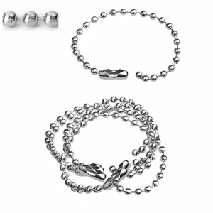 Cadenas de Bola con Broche color Plateado