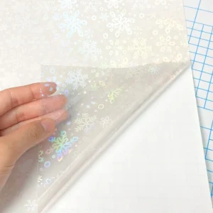 5 Hojas de Laminado en Frío de Copos de Nieve Holográficos