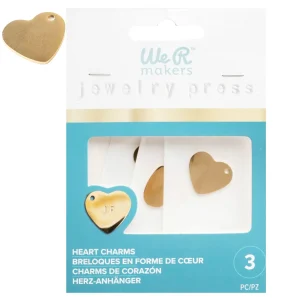 Jewelry Press Stainless Steel Charms  / Dijes de Corazón de Acero Inoxidable