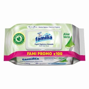 Papel Higiénico Húmedo Con Aloe Vera FAMILIA X 100 Uds