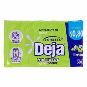 Detergente En Barra Multiusos Ultra Poder Limón DEJA 300 G