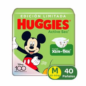 Pañales Desechables Active Sec M Etapa 2 HUGGIES X 40 Uds