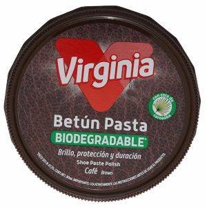 Betún Pasta Biodegradable Con Cera De Carnaúba Café VIRGINIA 80 G