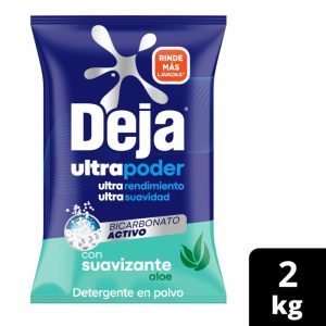 Detergente En Polvo Aloe Vera Con Suavizante + Bicarbonato DEJA 2 Kg