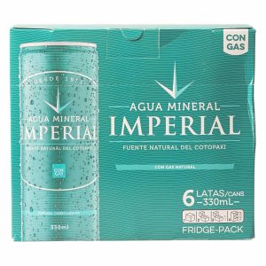 Agua Mineral Con Gas Natural IMPERIAL 6 X 330 Ml