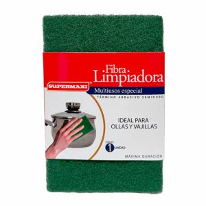 Fibra Limpia Vajillas Multiuso Especial Término Abrasivo Semiduro SUPERMAXI Unidad