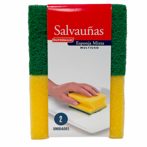 Esponja Multiusos Mixta Salva Uñas SUPERMAXI X 2 Uds