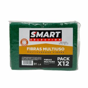 Fibra Limpia Vajillas Multiuso Verdes SMART SELECTION X 12 Uds