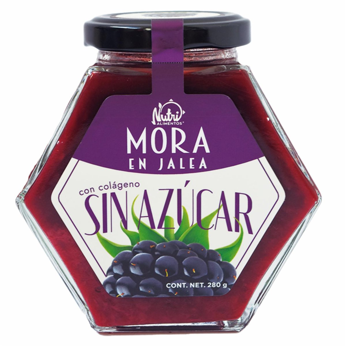 Jalea De Mora Con Colágeno Y Sin Azúcar NUTRIFOODS 280 G - Imagen 3