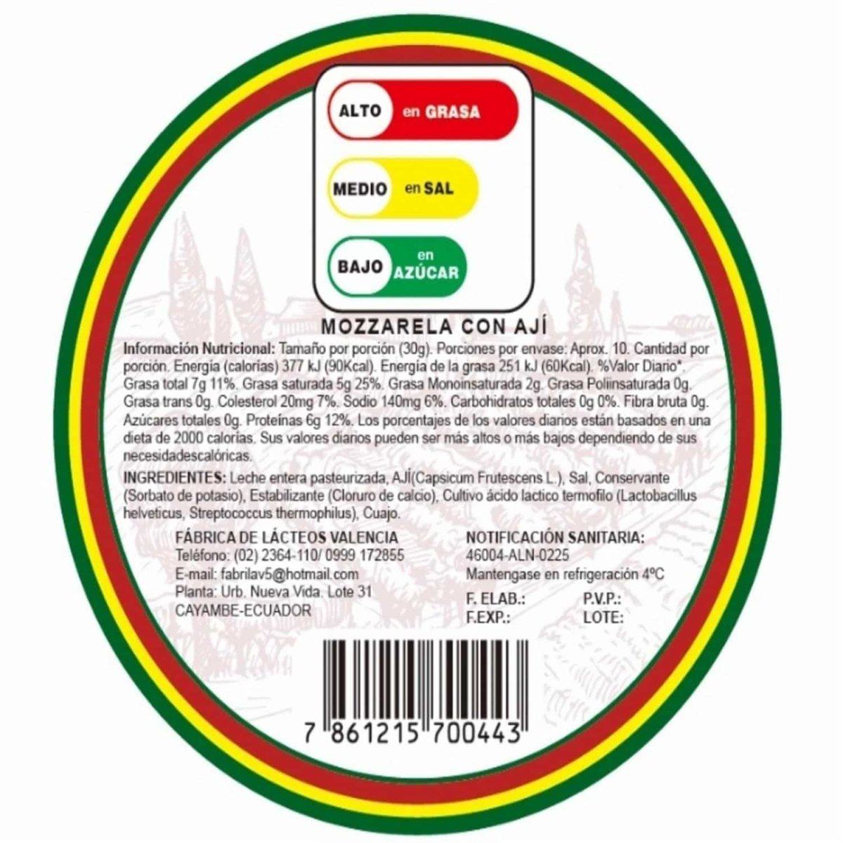 Queso De Hoja Con Ají FABRILAV 180 G - Imagen 2