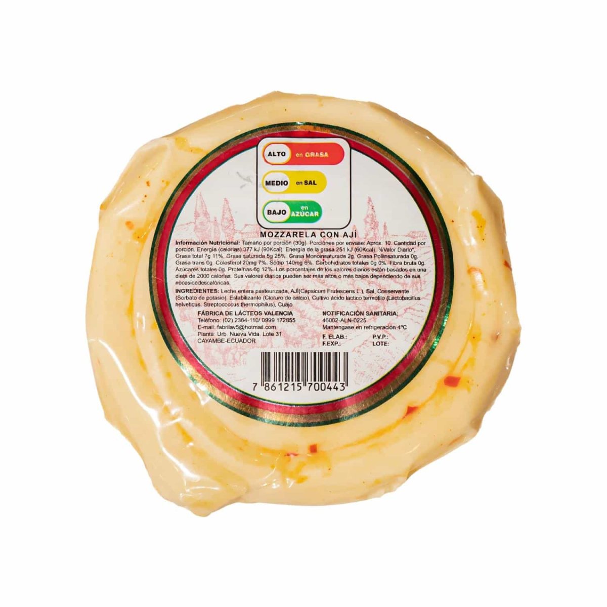 Queso De Hoja Con Ají FABRILAV 180 G - Imagen 3