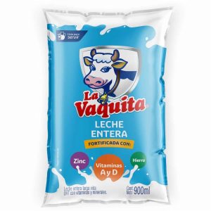 Leche Entera Fortificada LA VAQUITA 900 Ml