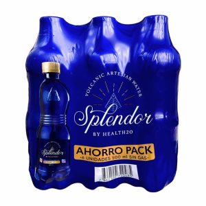 Agua Sin Gas Mineral Natural Artesiana SPLENDOR Six Pack X 500 Ml