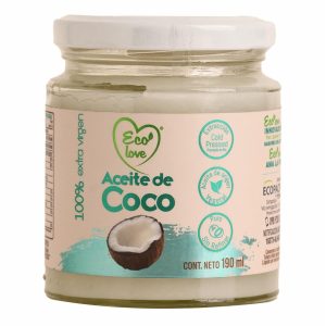 Aceite De Coco 100 % Extra Virgen ECOLOVE 190 Ml