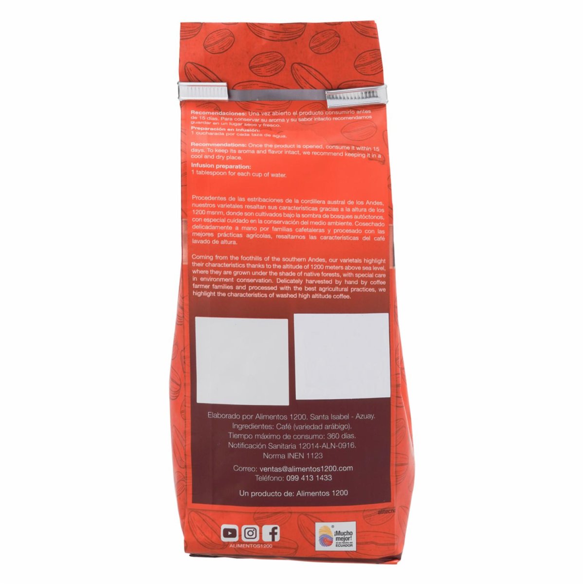 Café En Grano Tostado Yunguilla 1200 340 G - Imagen 3