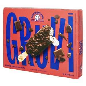 Helado Paleta Con Cobertura de Chocolate Y Galleta Gruvi SAMMONTANA X 4 Uds