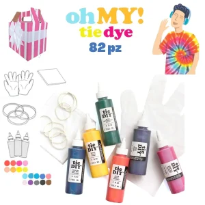 Tie Dye Kit 82 pz / Kit para Teñido Textil con Caja de Regalo