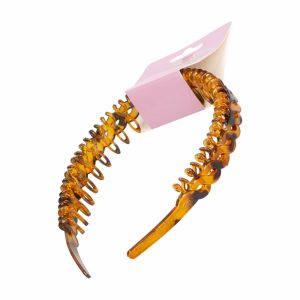 Diadema Con Peine Café HAIR WITH FLAIR Longitud Perfecta