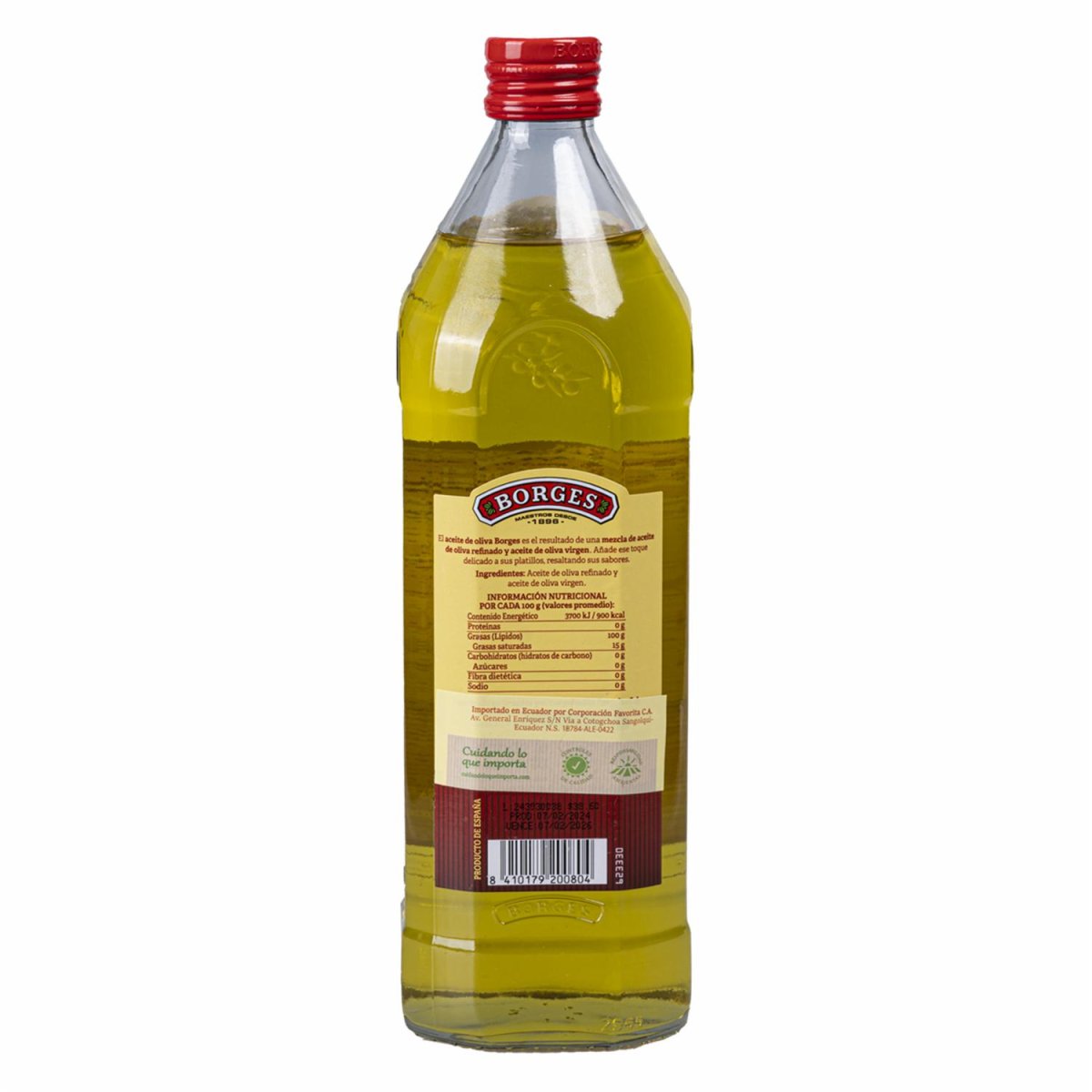 Aceite De Oliva Clásico Mezcla Vidrio BORGES 1000 Ml - Imagen 4