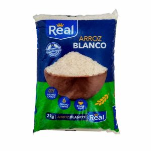 Arroz Blanco Grano Largo Y Limpio REAL 2 Kg